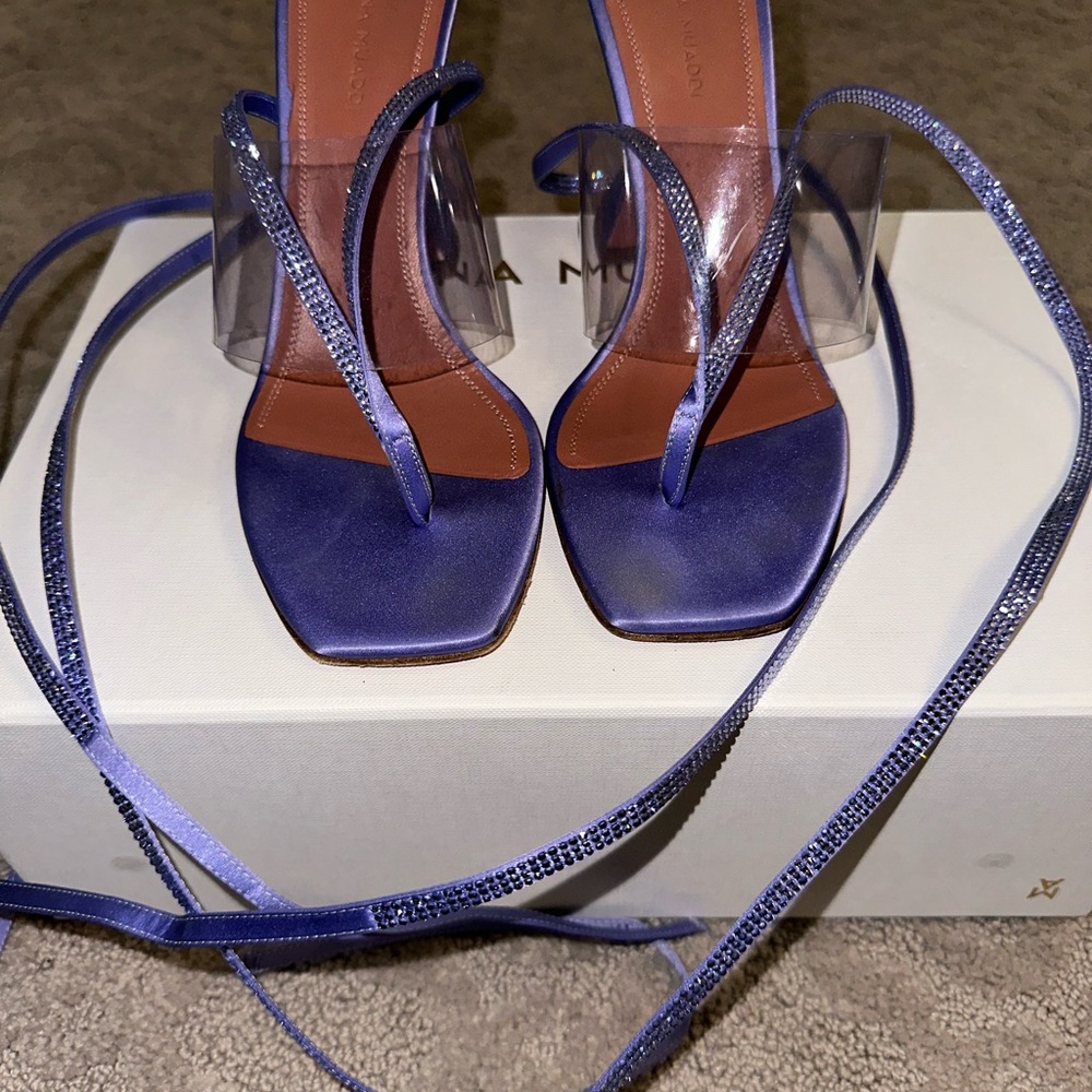 Amina Muaddi Zula Sandals -Purple